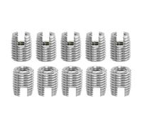 QUARKZMAN Inserts Filetés à Tarauder, 15 Pièces, Intérieur M4-0.7, Extérieur M6.5x8, en Acier Inoxydable 303, avec Fente pour Réparation de Filetage