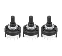 QUARKZMAN Interrupteur Rotatif 1P12T 1 Pôle 12 Positions pour 1 Étage 3 Pcs | pour Sélecteur de Bande 1 Étage pour Tv Radio Machine Domestique