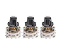 QUARKZMAN Interrupteur Rotatif 2P8T 2 Pôles 8 Positions 2 Étages 3 Pcs | Sélecteur de Bande 2 Étages pour Tv Radio Machine Domestique