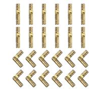 QUARKZMAN Invisible Laiton Barillet Charnières, 24pcs 4X20mm Laiton Dissimulé Charnières Pliable Support Cylindrique cachée Petit Barillet Charnières pour Boîte à Bijoux