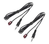 QUARKZMAN IR Infra-rouge Émetteur Capteur Récepteur, Extension Câble 11,5 Pieds Long 1,5mm Jack Simple Marron Tête 2Paquet