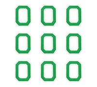 QUARKZMAN Iron on Letter Patches, Letter O, 1.4" Sew-on Embroidered Alphabet Patch A-Z With Ironed Adhesive Pour DIY Clothes Decorating Repair Shirts Jeans Jackets (Green, 9pcs)