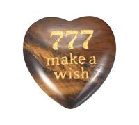 QUARKZMAN Jeu De Pierres Runes Gravées Avec Alphabet Elder Futhark, Cristaux D'Œil DeJaune Pierres Cœur En Cristal Équilibre Amour Méditation Massage Cadeaux Pierres Anti-Stress Pour