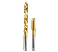 QUARKZMAN Jeu De Tarauds Et Forets, 1pcs Taraud Droit M12 x 1.25 & 1pcs Foret Hélicoïdal 10.8mm, Revêtement Titane HSS-6542 Kit D'Outils Pour Taraudage