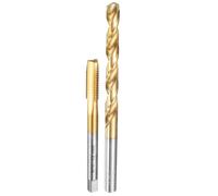 QUARKZMAN Jeu De Tarauds Et Forets M8 x 1.25 Taraud Métrique Kit D'Outils | 1pcs, 1pcs, À Filetage Droit, Foret Hélicoïdal, De Taraudage, Revêtement Titane, 6.8mm, HSS-6542