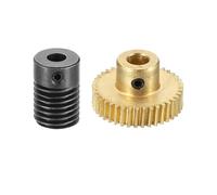 QUARKZMAN Jeu De Vis Sans Fin 40T Module 0.5 Taux De Reduction 1:40, Rotation Droite Boite De Transmission Roue De Reduction Piece De Transmission (Engrenage En Laiton-Alésage 5mm.