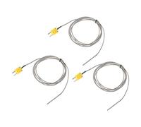 QUARKZMAN K Type Thermocouple avec Mini Connecteur Prise, Compteur Température Capteur Sonde 0 à 600°C Inox Acier, 3x40mm 6,6 ft Fil