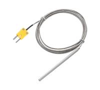 QUARKZMAN K Type Thermocouple avec Prise, Compteur Température Capteur Sonde 0 à 600°C(32 à 1112°F) Inox Acier, 5x100mm 6,6 ft Fil