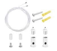 QUARKZMAN Kit Câble suspendu Plafond 2Set 4.9ft Vis Blanc