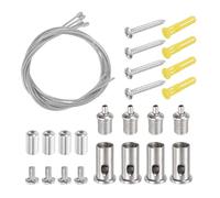 QUARKZMAN Kit Câble suspendu Plafond 4Set 2.6ft Vis Chrome