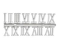 QUARKZMAN Kit Chiffres Horloge Romains Pieces Numeriques Argent | 1 Ensemble, Kits Fabrication Remplacement Pour Decoration Maison Chambre Salon, Chiffres Horloge