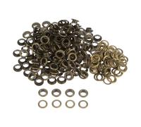 QUARKZMAN Kit de 300 Œillets Métalliques de 8 mm Avec Rondelles Pour Chaussures, Vêtements, Ceintures, Étiquettes, Sacs, Tissus, Cuir, Projets Diy, Couleur Bronze
