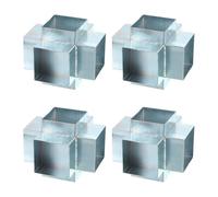 QUARKZMAN Kit De 4 Supports D'Angle À 6 Voies Pour Gazebo, Ensemble De Supports Droits En Acier Pour Bois 2" x 2" Pour Gazebo, Cabanes En Bois Et Structures Extérieures (Lot De 4)