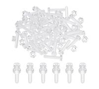 QUARKZMAN Kit de 40 vis et écrous hexagonaux M4x20 mm en acrylique transparent, à tête ronde Phillips et filetage métrique grossier, pour accessoires de machines.