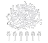 QUARKZMAN Kit de 40 vis et écrous hexagonaux transparents M4x16 mm en acrylique transparent, à tête ronde Phillips et filetage métrique grossier, pour accessoires de machines.