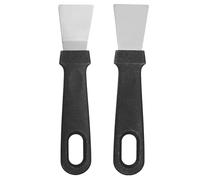 QUARKZMAN Kit De Grattoirs De Nettoyage 1.42" Droit + Courbe Outils De Nettoyage En Acier Inoxydable Pour Fours De Cuisine Plaques De Cuisson BBQ De Poeles Rigides Papier Peint, Noir