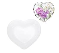 QUARKZMAN Kit de Moule en Silicone en Forme de cœur Blanc | Pour résine époxy, pour porte-clés, pendentifs et ornements, fabrication de gemmes, artisanat résine, bricolage