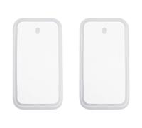 QUARKZMAN Kit de Moule Oblong en Silicone Blanc avec Trou 2 Pièces | pour Résine Époxy, Pendentif, Porte-clés, Ornement, gemmes, Artisanat, Fabrication, Bricolage