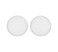 QUARKZMAN Kit de Moule Silicone époxy Circulaire Trou Blanc 2 pièces | Pour pendentifs, porte-clés, ornements, gemmes, art résine, artisanat, bricolage