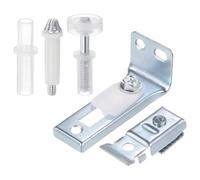 QUARKZMAN Kit de Quincaillerie pour Porte Pliante Comprenant Un Pivot Supérieur et Inférieur, Un Support et Une Roulette de Guidage. Kit de Quincaillerie pour Porte de Placard Pliante.