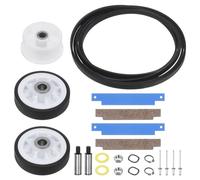 QUARKZMAN Kit de Rouleaux de Tambour de Sèche-Linge 12001541 303373K, Kit de Roulements de Tambour 306508, Courroie de Tambour WP33002535 et Poulie de Renvoi WP6-3700340