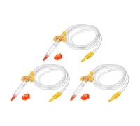 QUARKZMAN Kit de seringues de distributeur de colle à air 3cc 3 pièces | Jaune, adaptateur de seringues, manchon transparent avec piston, bouchon, chapeau, pour colle liquide industrielle