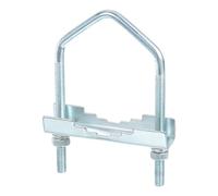 QUARKZMAN Kit de Support de Fixation en Croix pour Mât d'Antenne avec Collier en U et Matériel de Montage pour Antenne Extérieure, M6x100x50mm