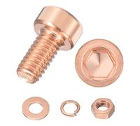 QUARKZMAN Kit de Vis à Six Pans Creux M3 Tête Bombée Cuivre Rouge
