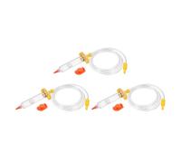 QUARKZMAN Kit Seringues Distribution Colle Air 10cc 3 Pièces Jaune | Pour usage industriel, adaptateur connecteur, manchon tube plastique, piston, bouchon, chapeau, tubulure