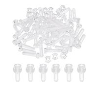 QUARKZMAN Kit Vis Acrylique Transparent M6x20mm Et Ecrous Hexagonaux, 40 Ensembles Vis Plastique PC A Tete Ronde Phillips A Filetage Metrique Gros Pour Accessoires, Transparent