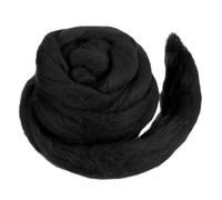QUARKZMAN Laine À Feutrer Douce Laine Roving 50g/1.76oz Pure Roving Épais Pour Feutrage À L'aiguille Tricot Couverture Filage Tissage Art DIY Artisanat Noir