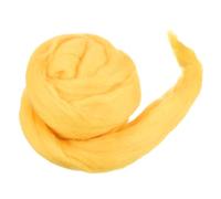 QUARKZMAN Laine À Feutrer Douce Laine Roving 50g/1.76oz Pure Roving Épais Pour Feutrage À L'Aiguille Tricot Couverture Filage Tissage Art DIY Artisanat Jaune Foncé