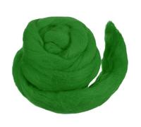 QUARKZMAN Laine À Feutrer Douce Laine Roving 50g/1.76oz Pure Roving Épais Pour Feutrage À L'Aiguille Tricot Couverture Filage Tissage Art DIY Artisanat Vert Foncé