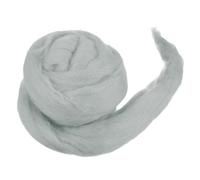 QUARKZMAN Laine À Feutrer Laine Roving Douce 120g/4.23oz Pure Roving Épais Pour Feutrage À L'aiguille Tricot Couverture Filage Tissage Art DIY Artisanat Gris Clair