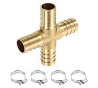 QUARKZMAN Laiton Croix Tuyau Raccord avec Tuyau Collier Serrage 5/8" (16mm)