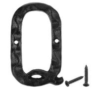 QUARKZMAN Lettres de Maison en Fonte - Lettre Q, 140mm Lettre Murale Extérieures avec 2 Vis pour Maison Rue Bureau Panneau Jardin Décoration Debout Nom de Magasin Appartement, Noir