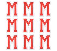 QUARKZMAN Lettres En Fer À Repasser, 9 Pièces 2"/5cm Alphabet M Applique Brodée À Coudre Patch Pour Vêtements, Robe, Chaussettes, Jeans, Chapeaux, Accessoires DIY(Rouge)