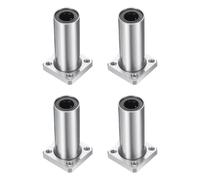 QUARKZMAN LMK12LUU Roulements à Billes Linéaires 12mm Alésage 21mm OD 57mm Longueur Extra Long Carré Cage en Acier à Bride pour Machine CNC et Imprimante 3D
