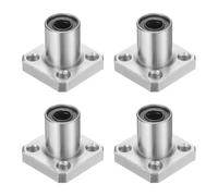 QUARKZMAN LMK6UU Roulements à Billes Linéaires 6mm Alésage 12mm OD 19mm Longueur Carré Cage en Acier à Bride pour Machine CNC et Imprimante 3D