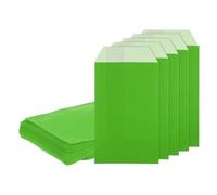 QUARKZMAN Lot de 100 sachets à friandises en papier kraft, 15 x 10 cm, résistants à la graisse, plats, pour pâtisserie, biscuits, desserts, chocolat, savon, mariage, vert