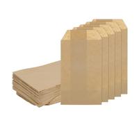QUARKZMAN Lot de 100 sachets à friandises en papier kraft, 15 x 10 cm, résistants à la graisse, plats, pour pâtisserie, biscuits, desserts, chocolat, savon, mariage, marron