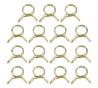 QUARKZMAN Lot de 15 colliers de serrage à ressort double fil, diamètre intérieur 8 mm, pour tuyaux de carburant de 8 à 9 mm de diamètre extérieur, clips en silicone, couleur zinc