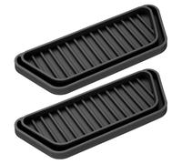 QUARKZMAN Lot de 2 bacs récupérateurs pour réfrigérateur Noir | bac récupérateur en silicone pour mini-frigo, plateau rectangulaire, anti-éclaboussures et salissures d'eau