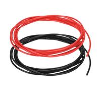 QUARKZMAN Lot de 2 Câbles Électriques en Silicone Calibre 24 Awg, 2 M/5 Pi, 600 V 200 °C, Haute Température, Fil de Cuivre Étamé Pour Moteur Automobile, Onduleur, Rouge Et Noir