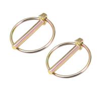 QUARKZMAN Lot de 2 Goupilles à Anneau de 3/16" x 1-3/4", Assortiment de Goupilles pour Remorque de Bateau, Kayak, Canoë, Tracteur, Chariot, Couleur Or