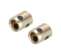 QUARKZMAN Lot de 2 Roulements à Manchon, Alésage de 5 mm, OD 8 mm, Hauteur de 10 mm, Bagues Sans Huile Enveloppées en Laiton Graphite, Manchon Roulement Lubrifiant Sans Huile JDB