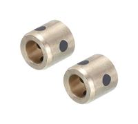 QUARKZMAN Lot de 2 Roulements à Manchon, Alésage de 6 mm, OD 10 mm, Hauteur de 12 mm, Bagues Sans Huile Enveloppées en Laiton Graphite, Manchon Roulement Lubrifiant Sans Huile JDB