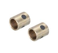 QUARKZMAN Lot de 2 Roulements à Manchon, Alésage de 6 mm, OD 8 mm, Hauteur de 10 mm, Bagues Sans Huile Enveloppées en Laiton Graphite, Manchon Roulement Lubrifiant Sans Huile JDB