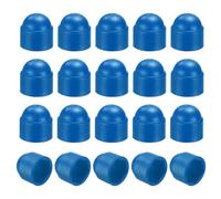QUARKZMAN Lot de 20 cache-écrous hexagonaux M12x18x23 mm, capuchons de protection en plastique bleus pour vis et boulons hexagonaux, pour mobilier d'intérieur et d'extérieur