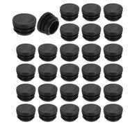QUARKZMAN Lot de 28 Bouchons Ronds en Plastique Noir pour Pieds de Meubles, 22 mm (0,87 po), Protection antidérapante pour Chaise, canapé, Table et étagère